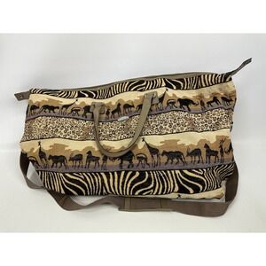 Jade Tapestry African Safari Shopping Travel Tote Bag Pocket Shoulder Strap